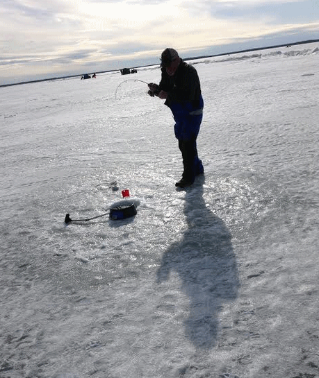 Fighting a fish
